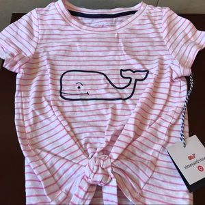NWT VINEYARD VINES for TARGET WHALE STRIPED SHIRT 18 MONTHS Top Pink Tie Tee